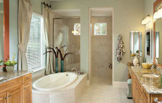 Custom bathroom cabinetry detail